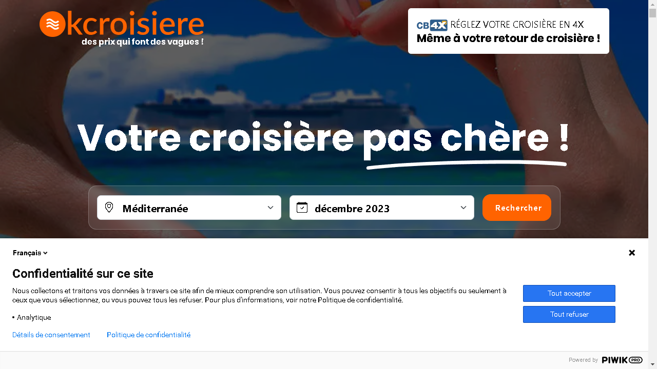 Capture d'écran de https://okcroisiere.fr